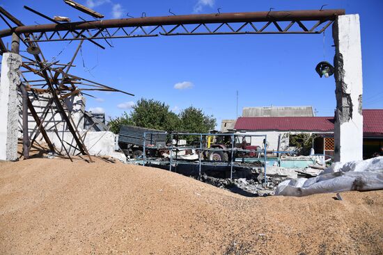 Последствия обстрелов в Запорожской области