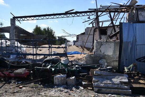 Последствия обстрелов в Запорожской области