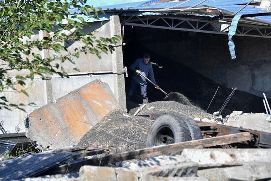 Последствия обстрелов в Запорожской области