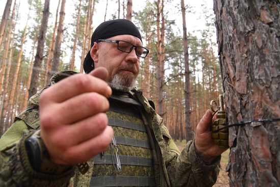 Казачьи подразделения в районе Красного Лимана в ДНР