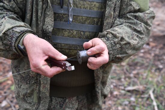 Казачьи подразделения в районе Красного Лимана в ДНР