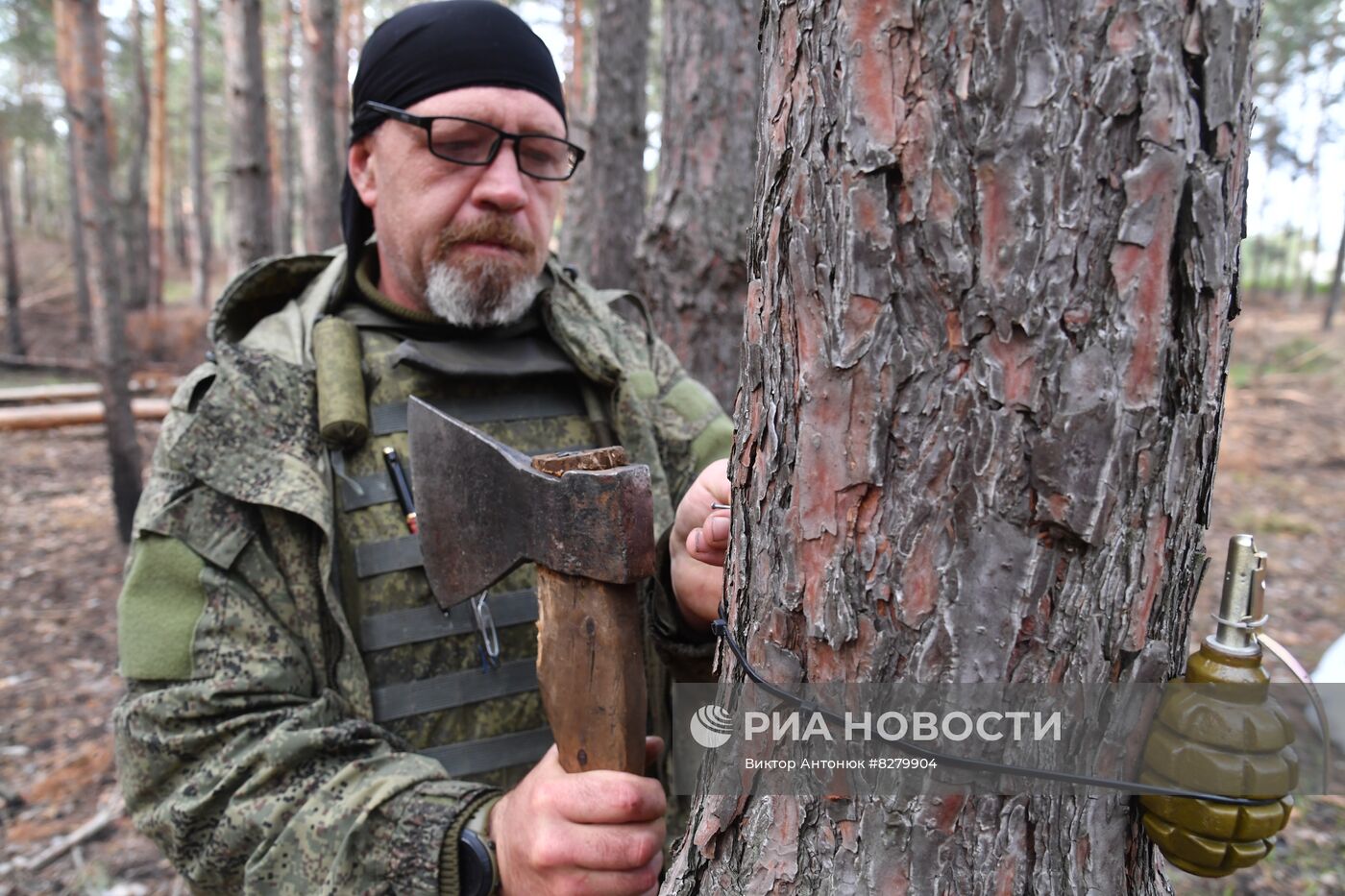 Казачьи подразделения в районе Красного Лимана в ДНР