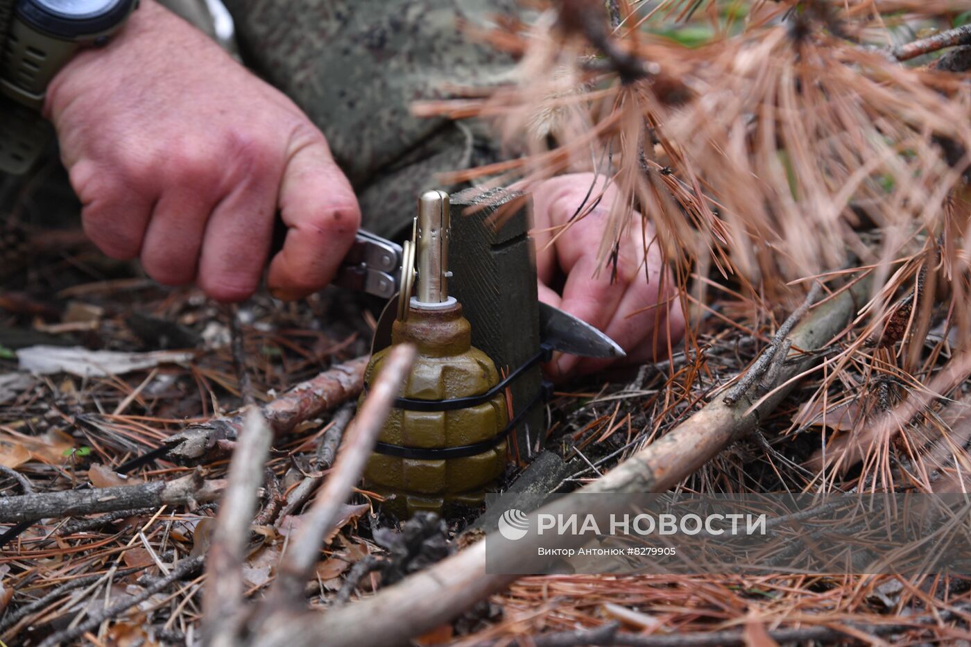 Казачьи подразделения в районе Красного Лимана в ДНР