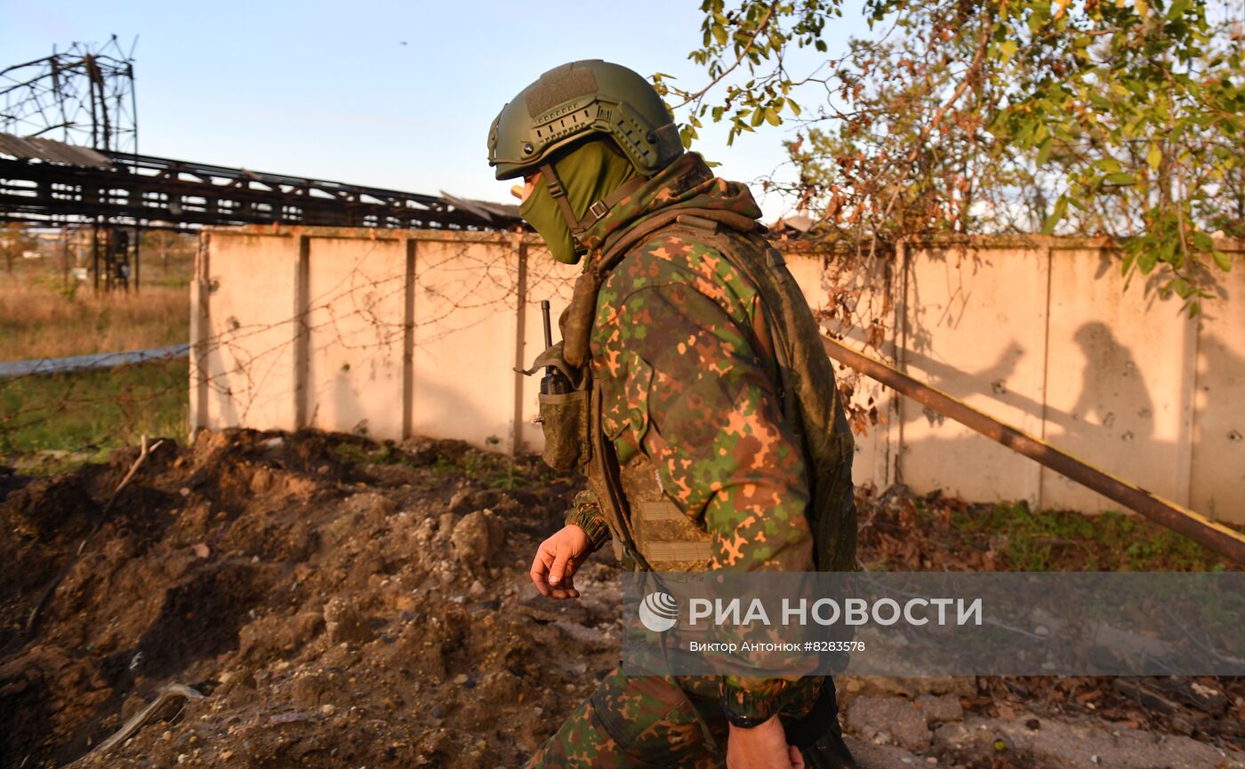 Бойцы отдельного разведбата НМ ЛНР на Северском направлении