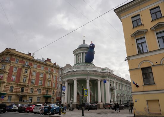 Голубь Аннатолий на колокольне церкви Аннекирхе