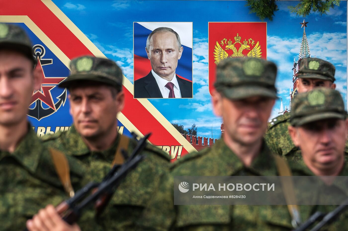 Принятие присяги призванными в рамках частичной мобилизации в Крыму