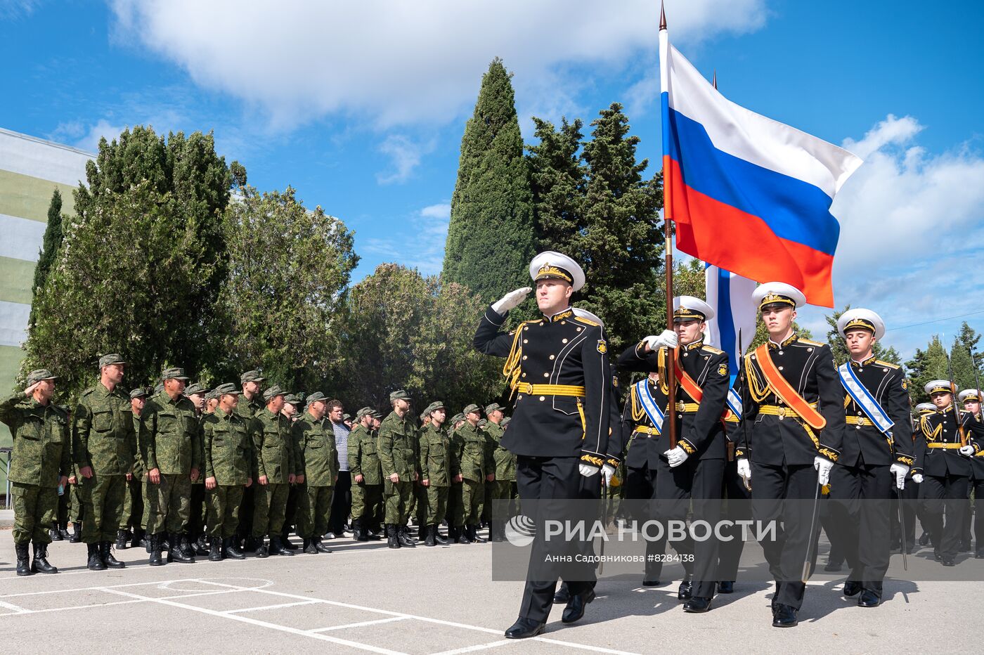 Принятие присяги призванными в рамках частичной мобилизации в Крыму