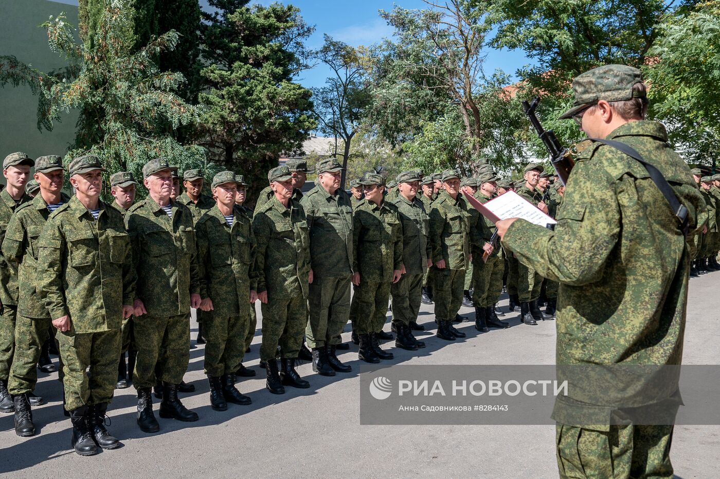 Принятие присяги призванными в рамках частичной мобилизации в Крыму