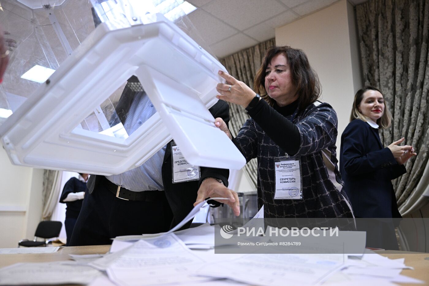 Подсчет голосов по итогам референдумов о присоединении новых территорий в России