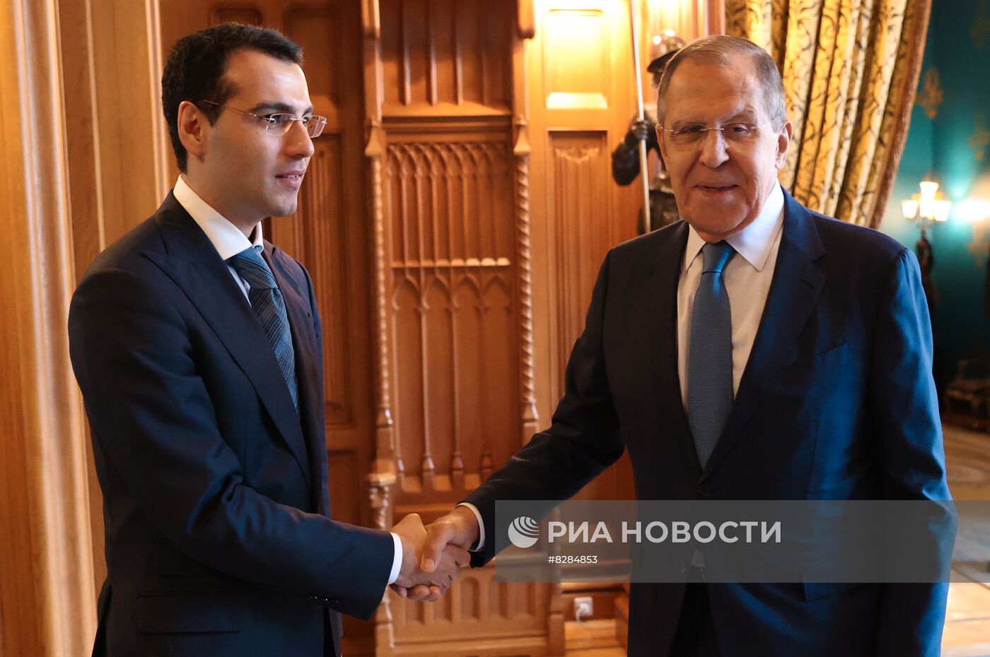 Встреча министров иностранных дел РФ и Абхазии С. Лаврова и И. Ардзинбы