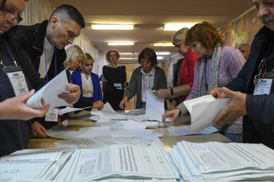 Подсчет голосов на референдумах в ЛНР, ДНР, Херсонской и Запорожской областях