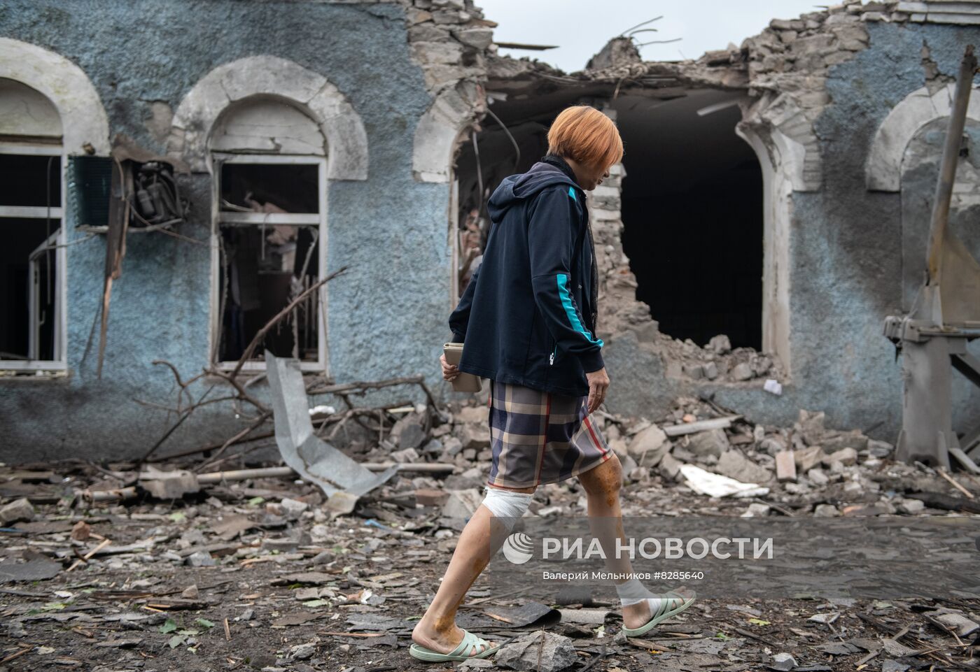 Последствия обстрела Брянки в ЛНР со стороны ВСУ