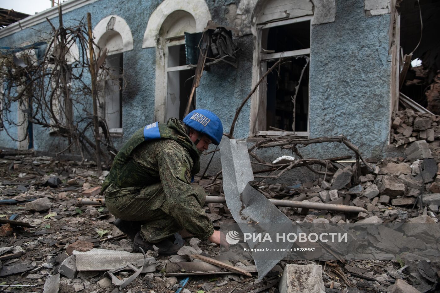 Последствия обстрела Брянки в ЛНР со стороны ВСУ