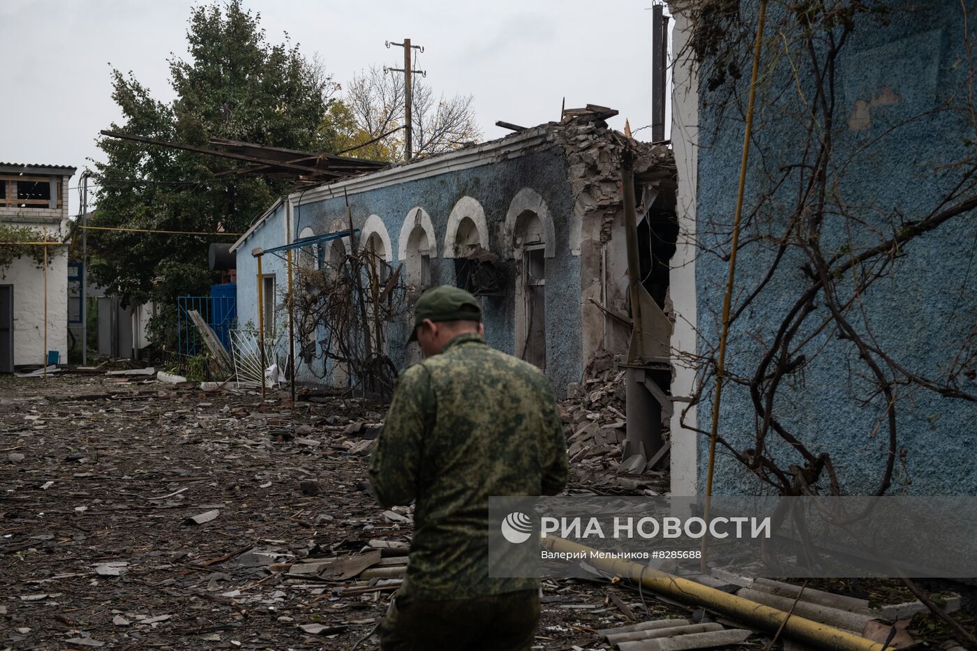 Последствия обстрела Брянки в ЛНР со стороны ВСУ