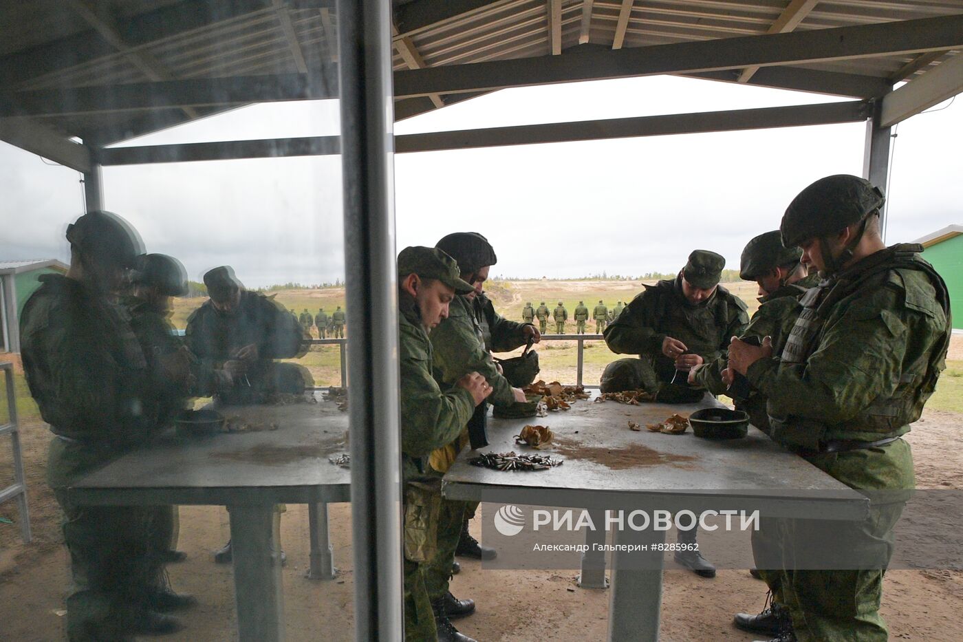 Подготовка мобилизованных перед отправкой в войска