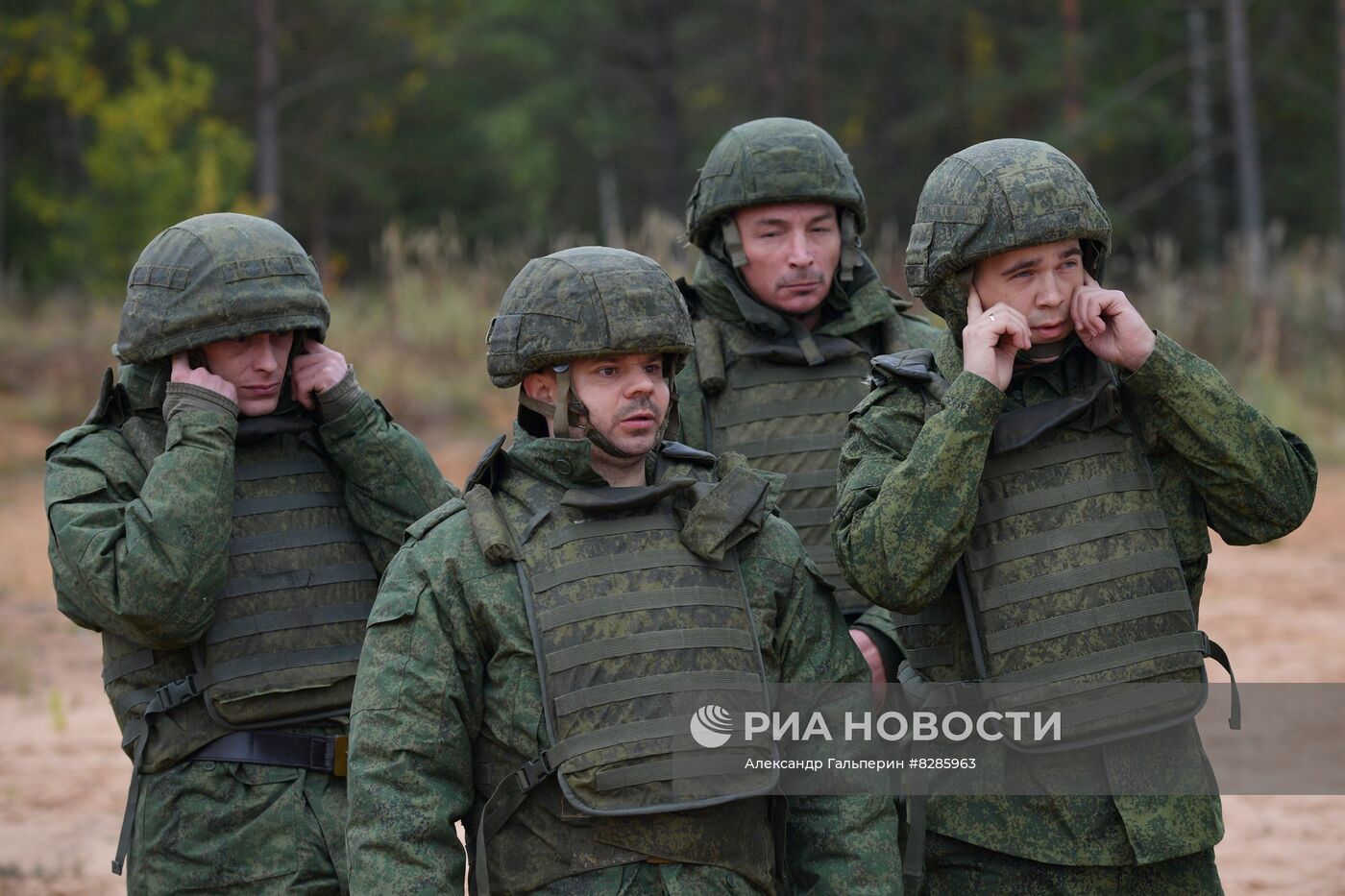 Подготовка мобилизованных перед отправкой в войска