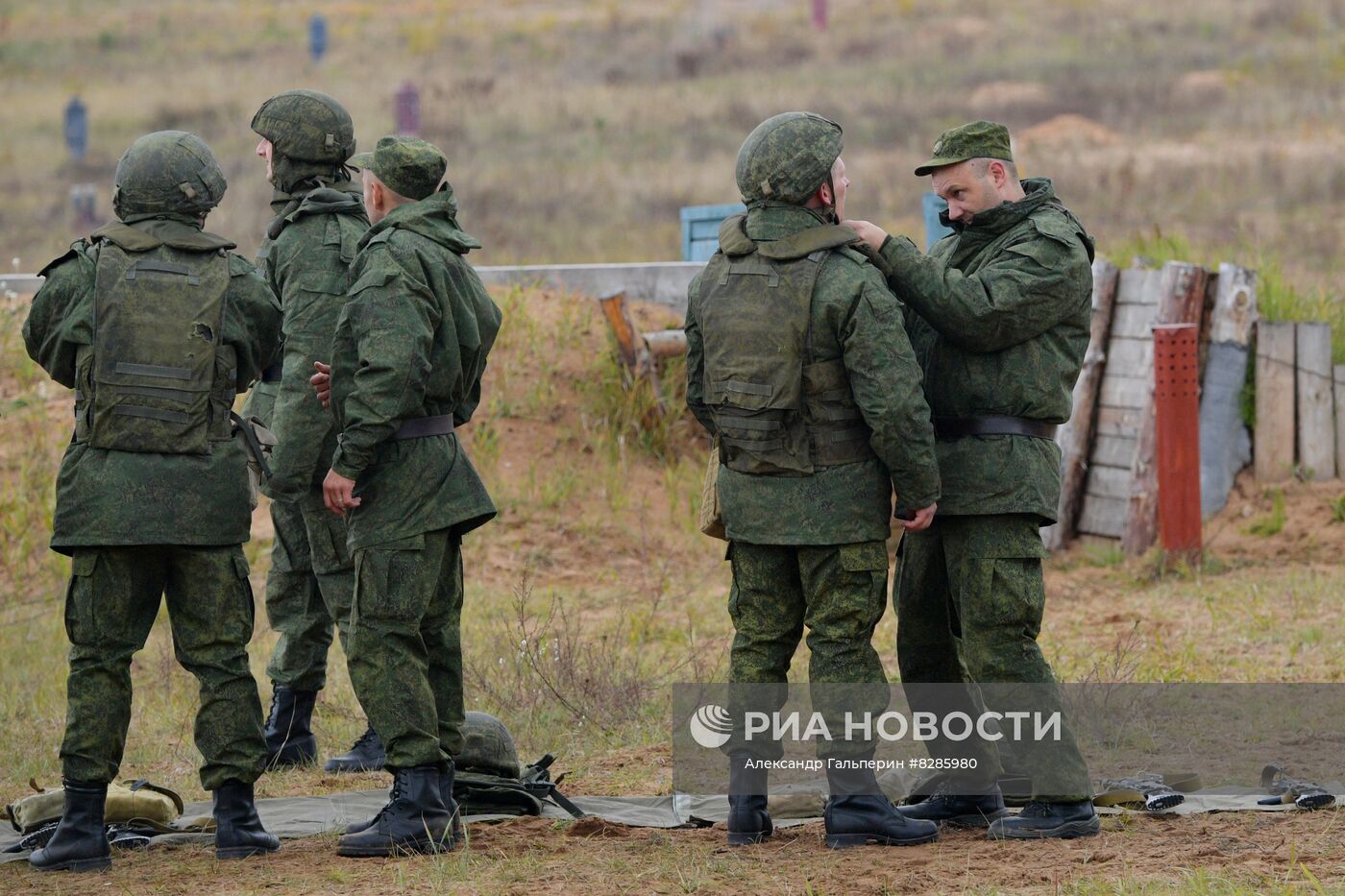 Подготовка мобилизованных перед отправкой в войска