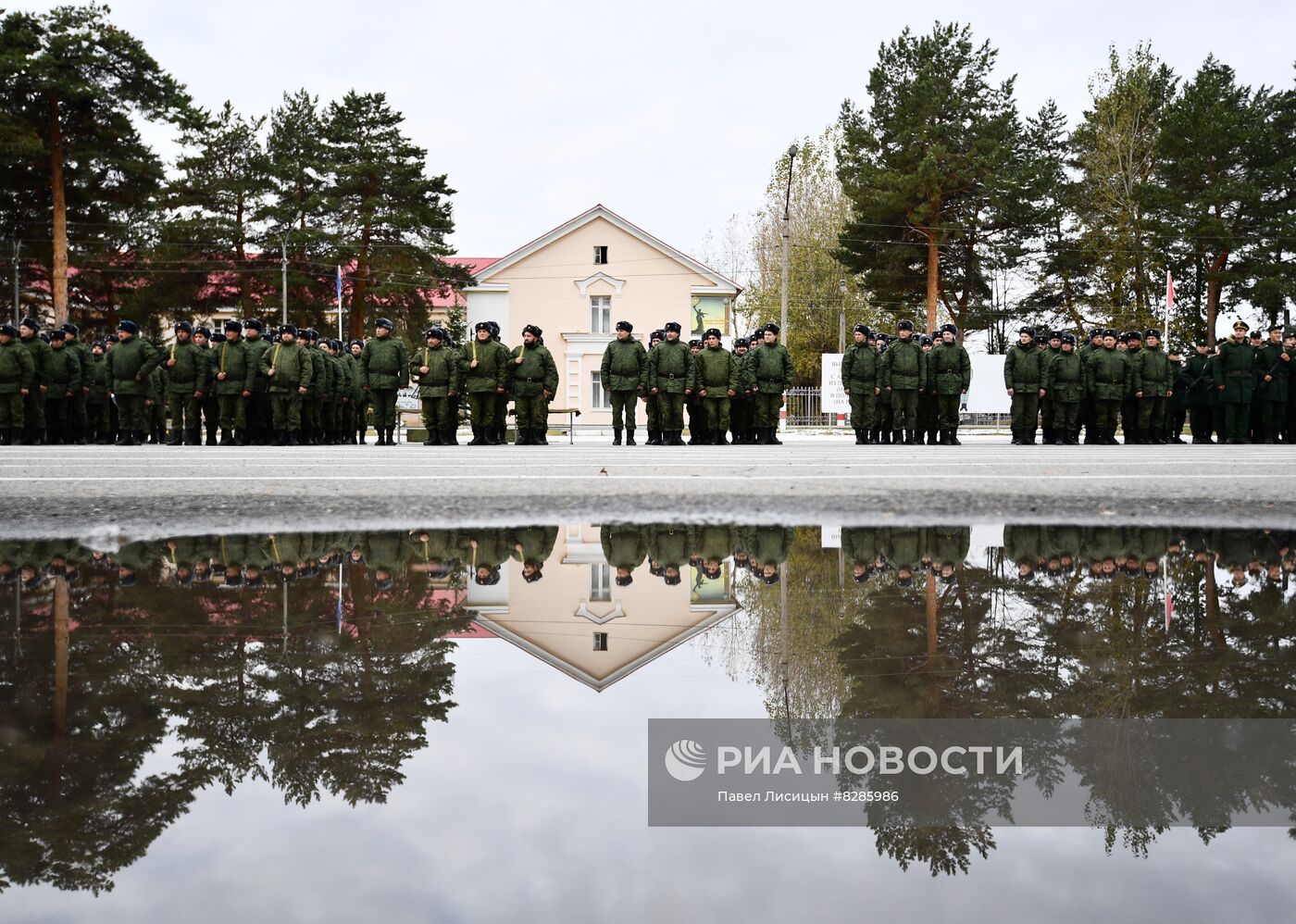 Подготовка мобилизованных перед отправкой в войска