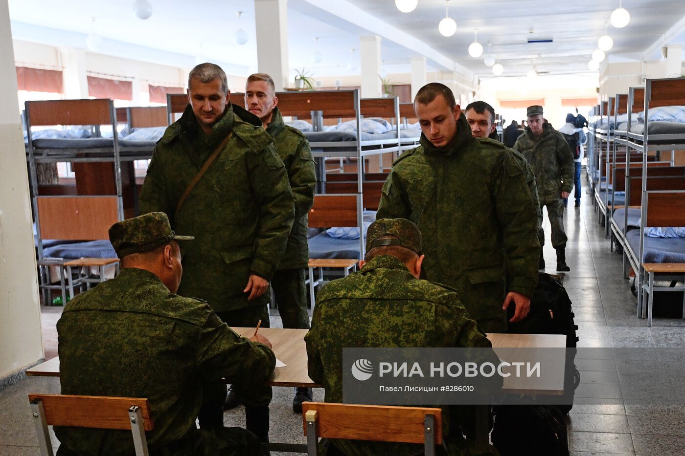 Подготовка мобилизованных перед отправкой в войска