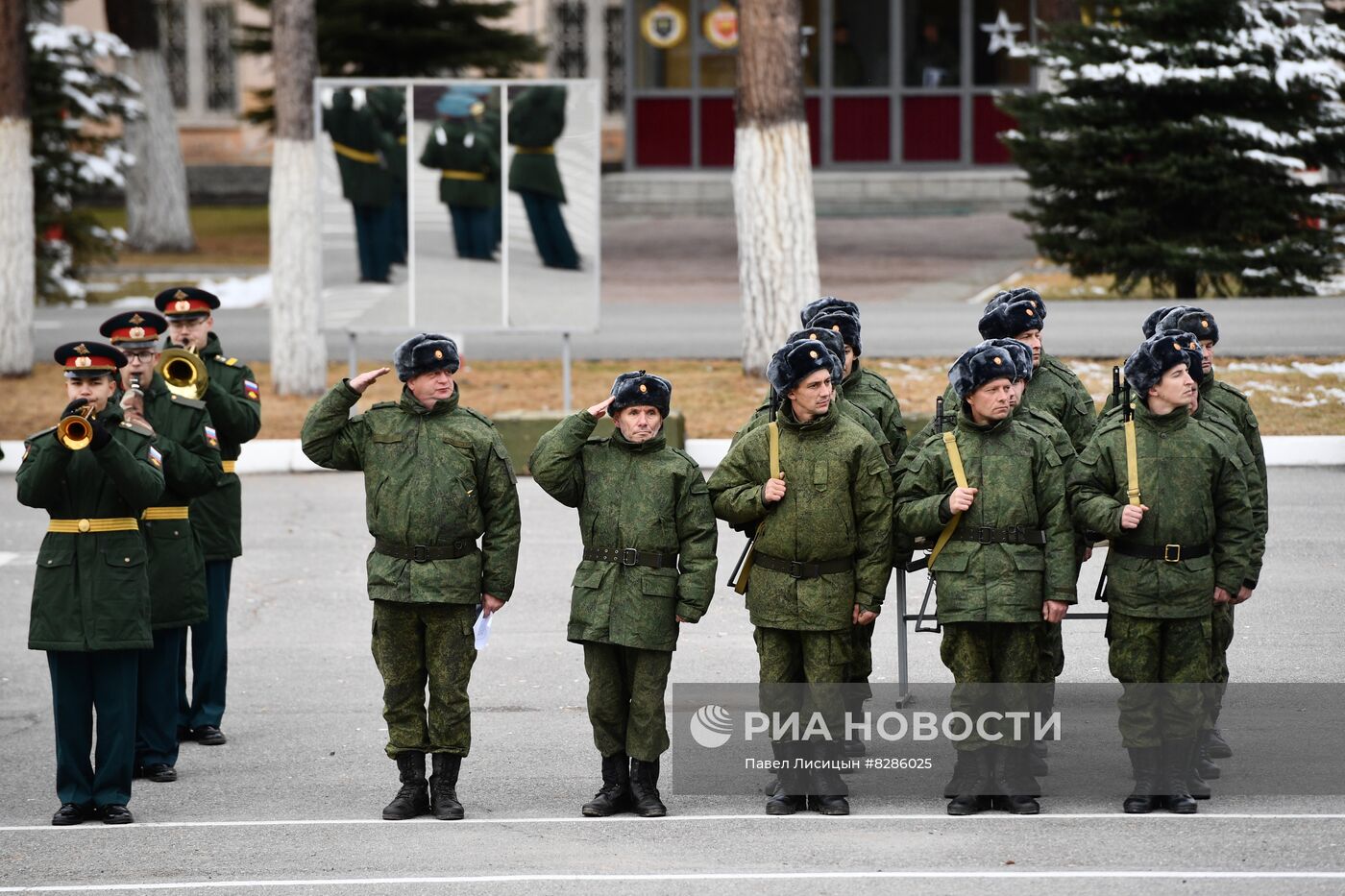 Подготовка мобилизованных перед отправкой в войска