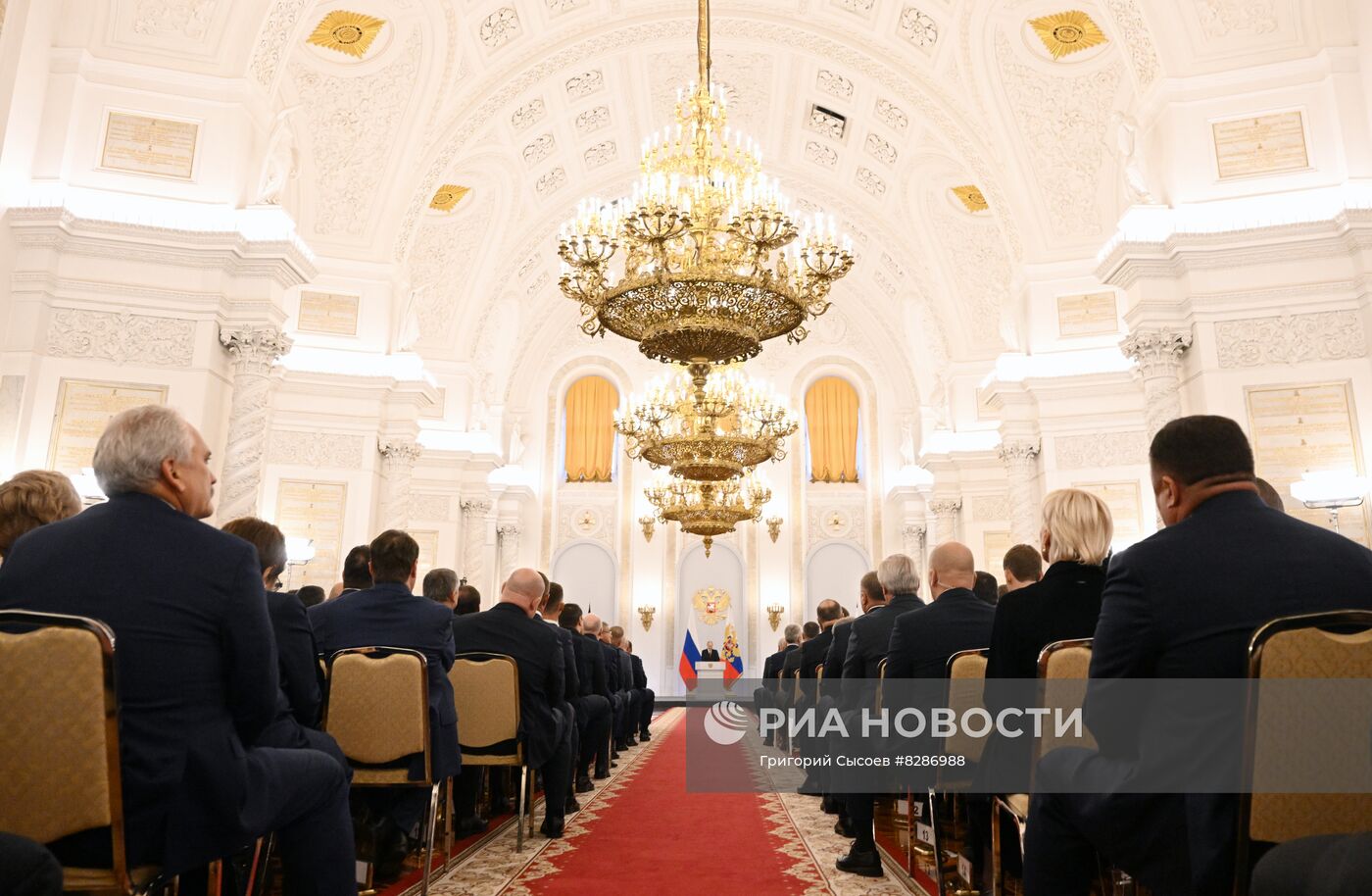 Церемония подписания договоров о вхождении в РФ ДНР, ЛНР, Запорожской и Херсонской областей состоялась в Кремле