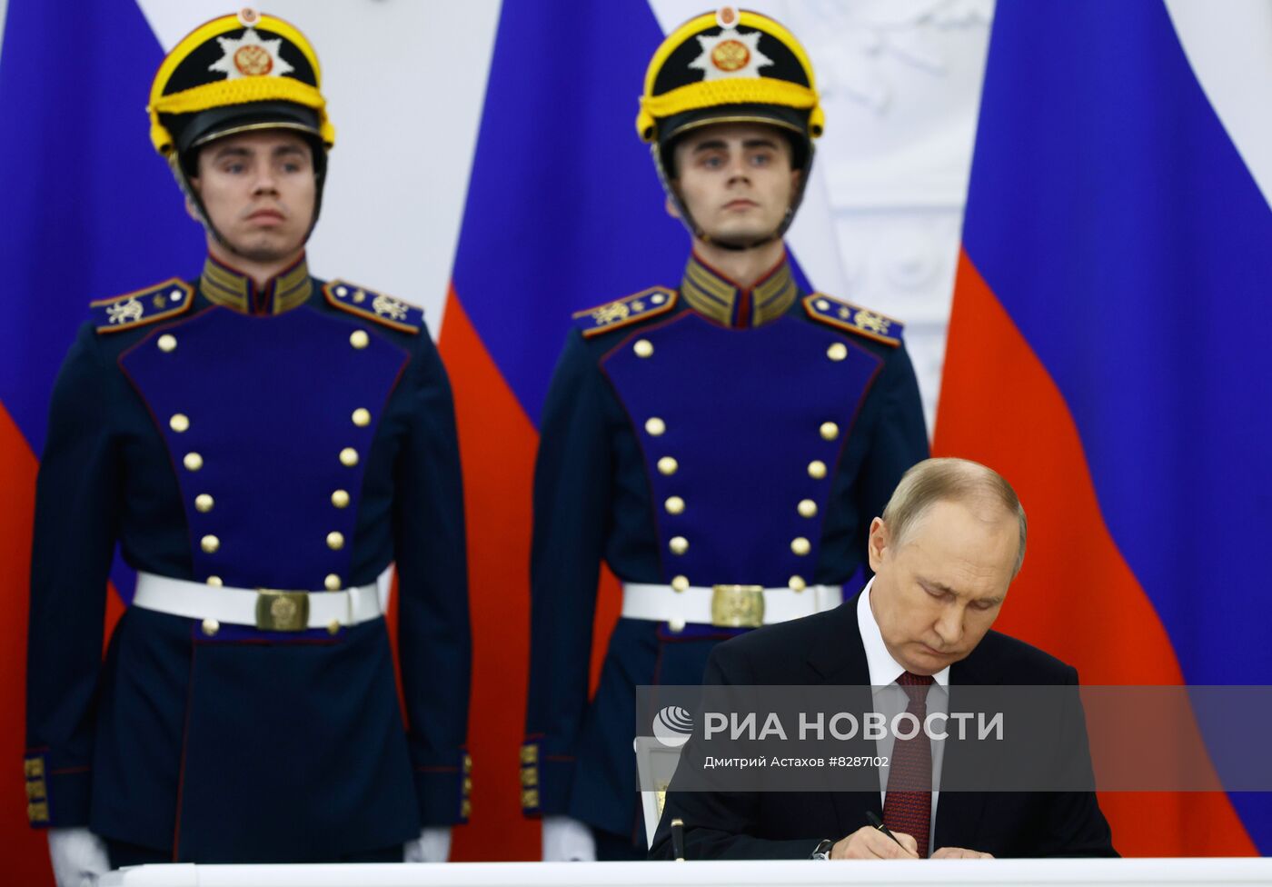 Церемония подписания договоров о вхождении в РФ ДНР, ЛНР, Запорожской и Херсонской областей состоялась в Кремле
