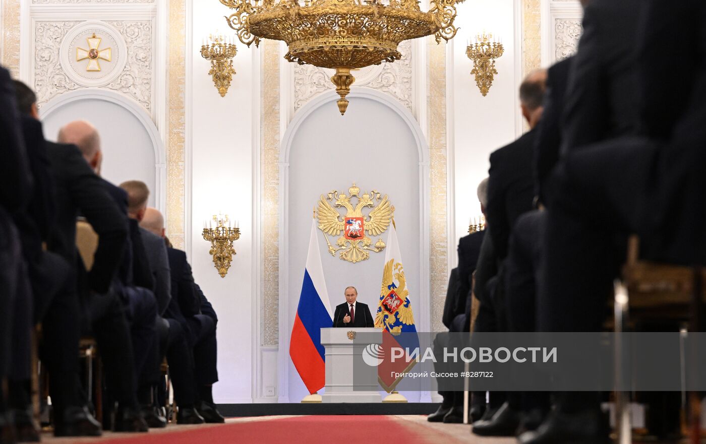 Церемония подписания договоров о вхождении в РФ ДНР, ЛНР, Запорожской и Херсонской областей состоялась в Кремле