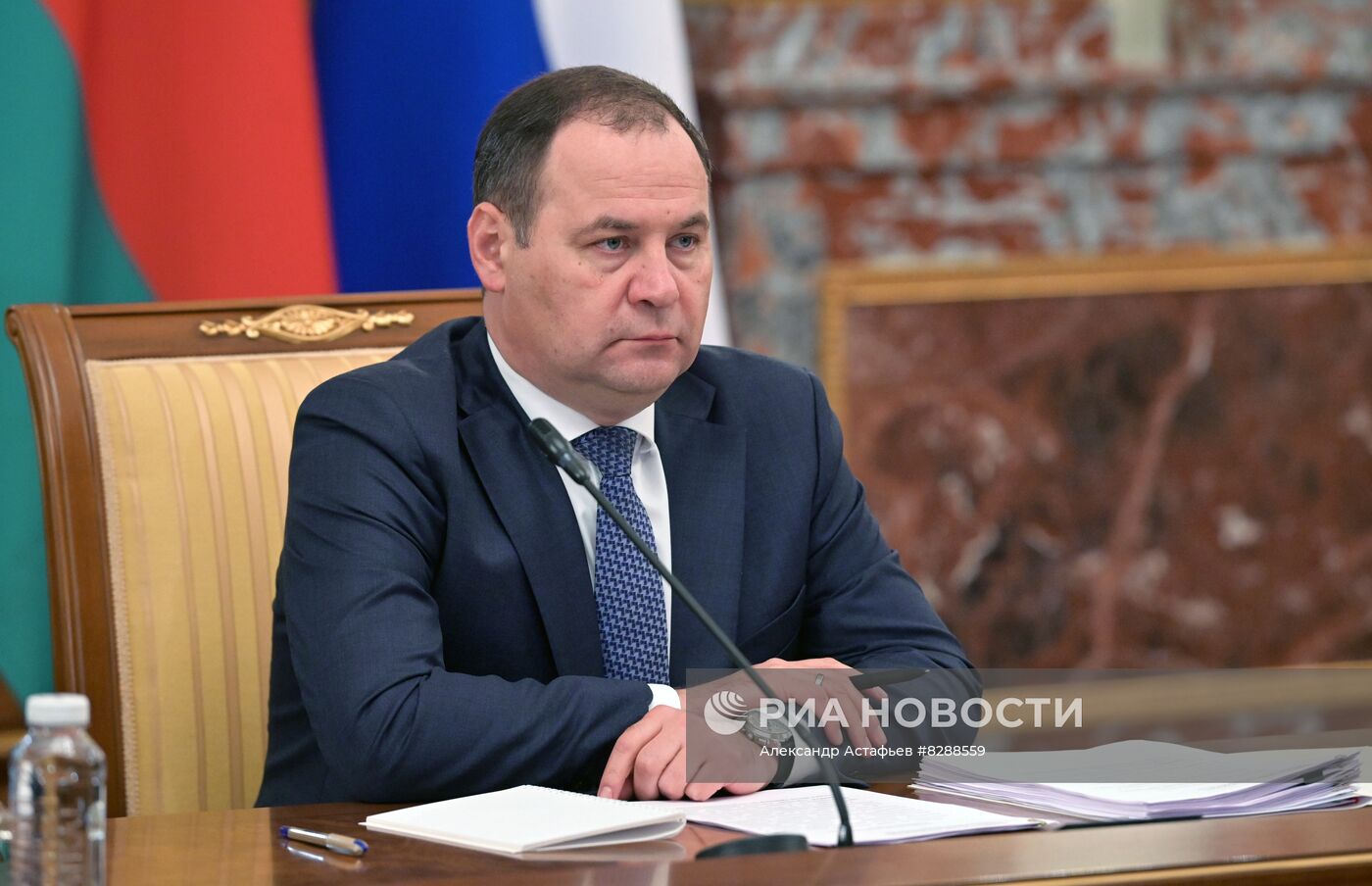 Премьер-министр РФ М. Мишустин встретился с премьер-министром Белоруссии Р. Головченко