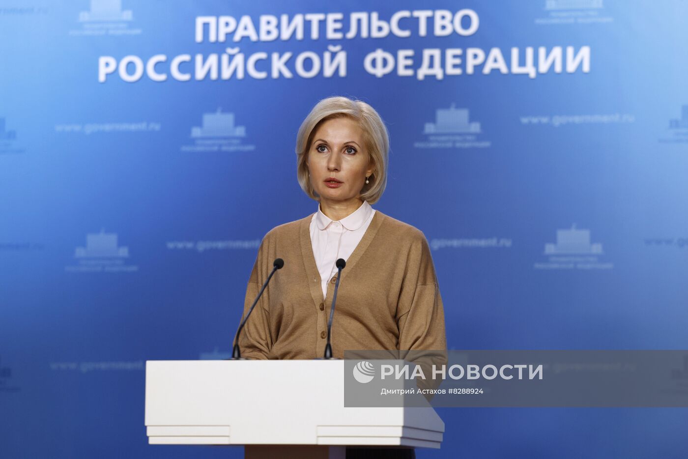 Брифинг первого заместителя министра труда и социальной защиты РФ О. Баталиной