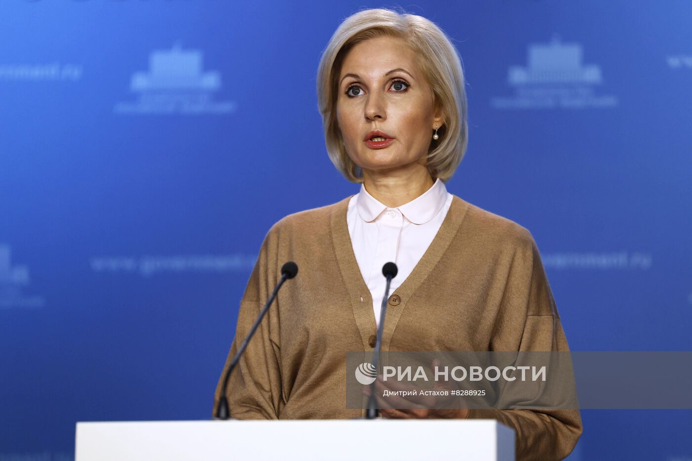 Брифинг первого заместителя министра труда и социальной защиты РФ О. Баталиной
