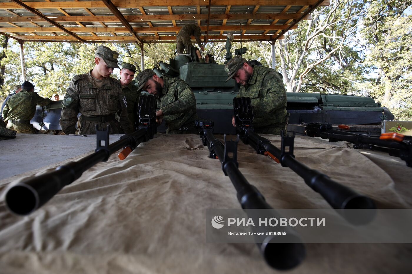 Военная подготовка мобилизованных перед отправкой в войска