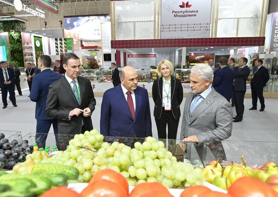 Премьер-министр РФ Михаил Мишустин посетил российскую агропромышленную выставку "Золотая осень – 2022"