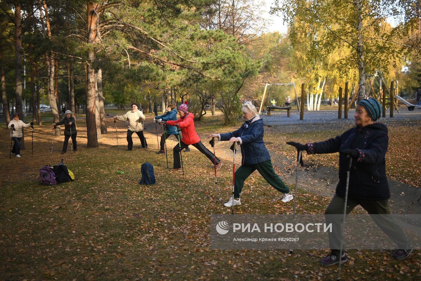 Занятия по скандинавской ходьбе в Новосибирске