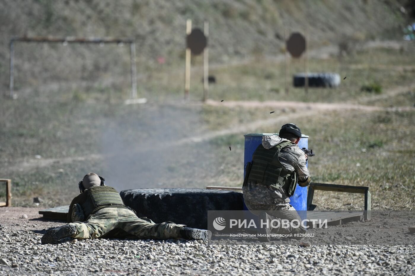 Военная подготовка мобилизованных перед отправкой в войска РФ
