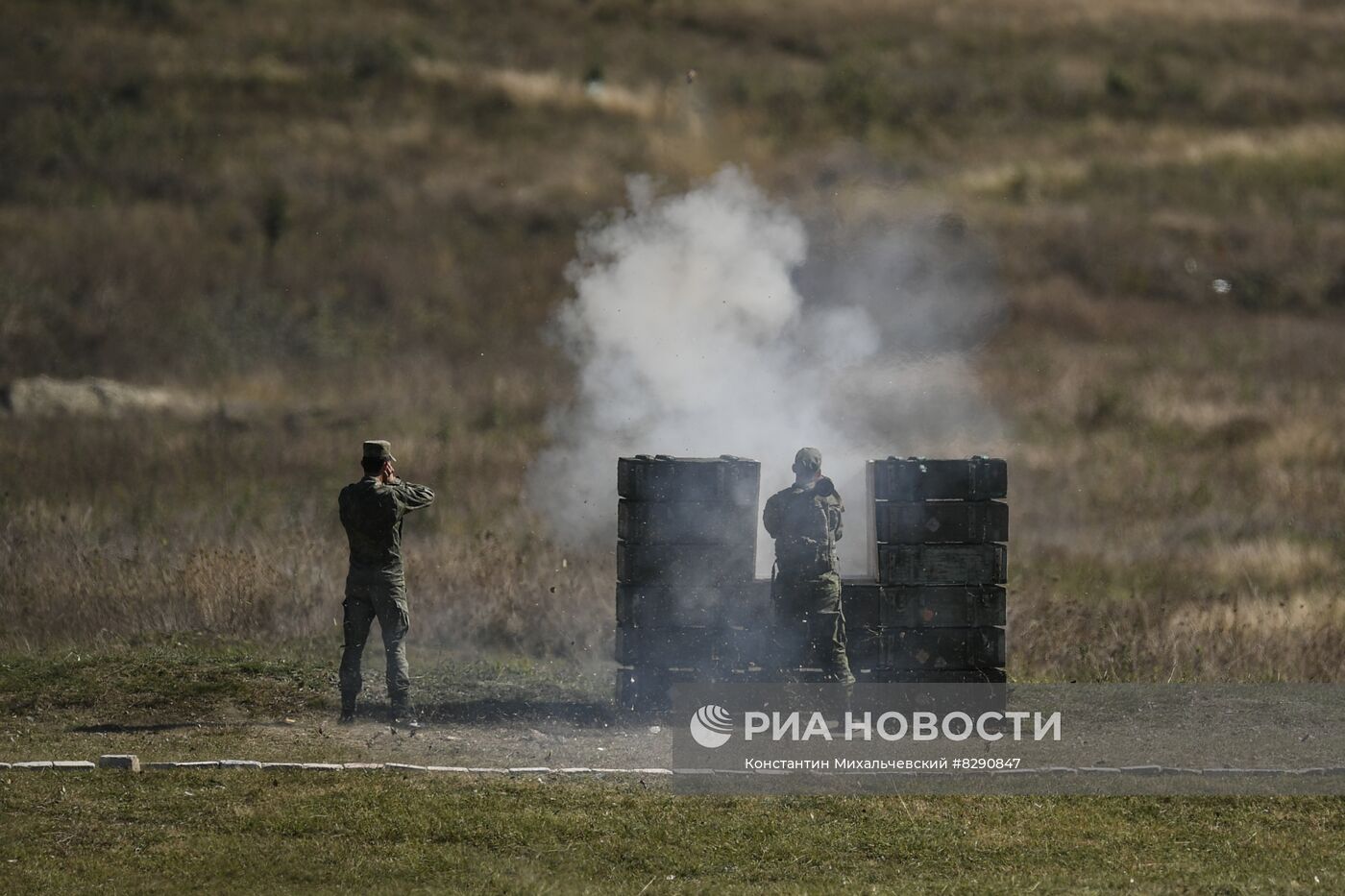 Военная подготовка мобилизованных перед отправкой в войска РФ