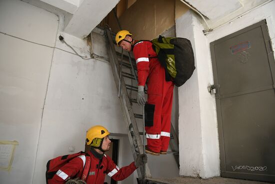 Работа промышленных альпинистов "ОЭК"