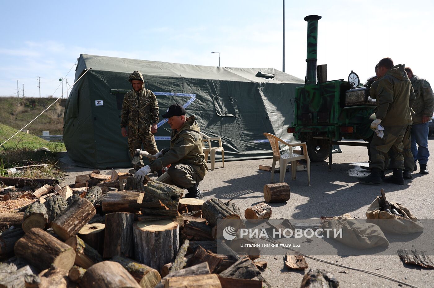 Пункт обогрева для водителей в Тамани