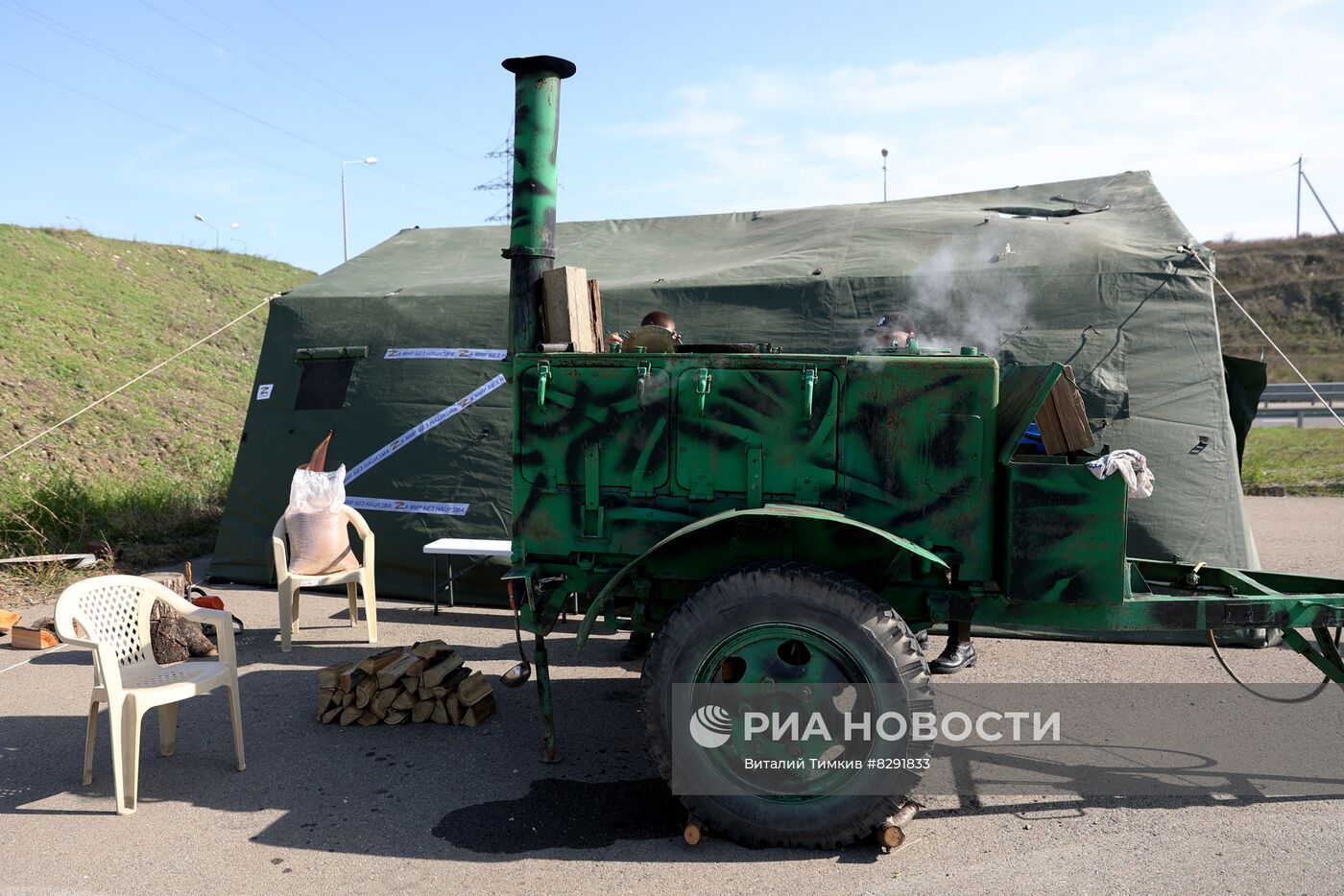 Пункт обогрева для водителей в Тамани