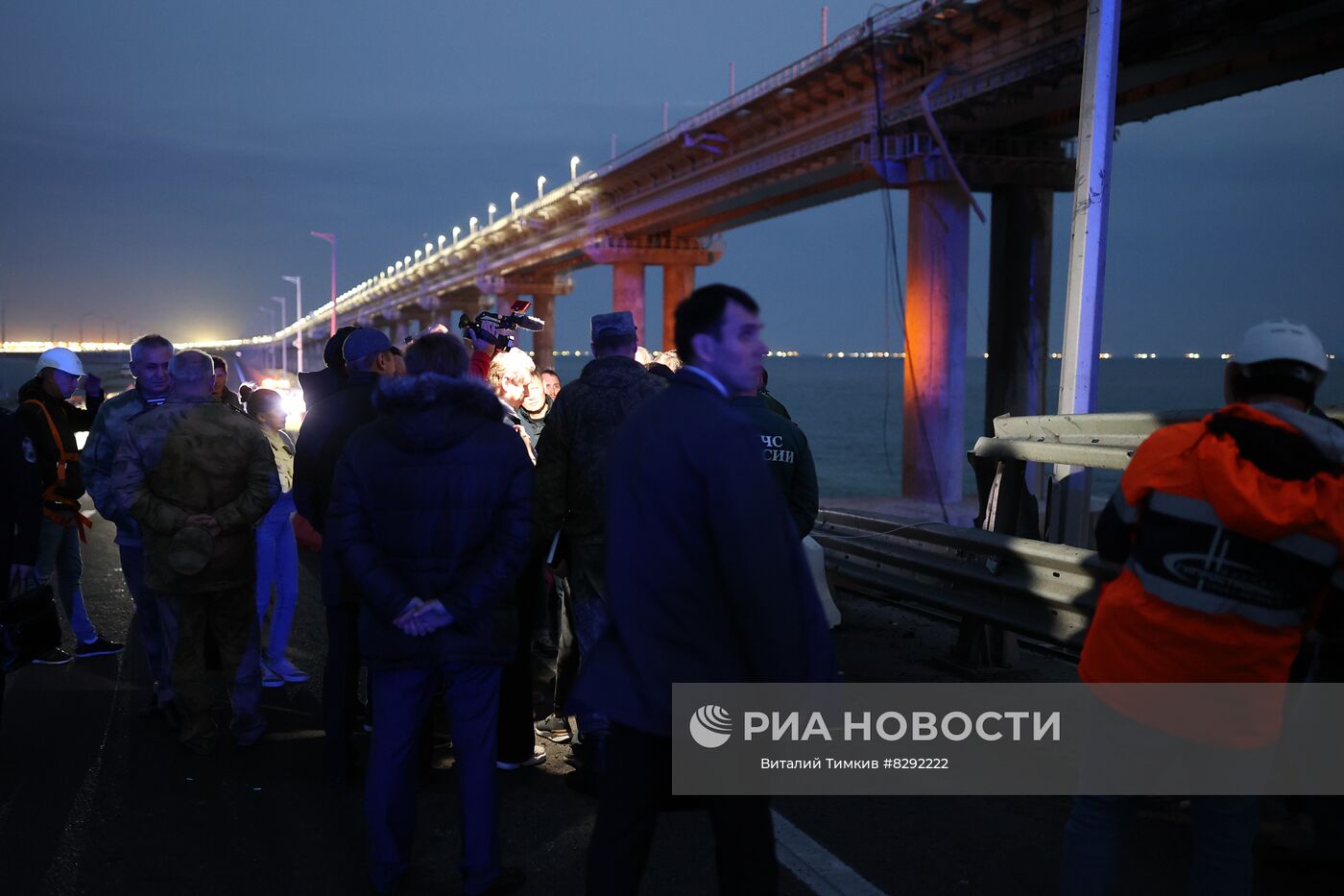 Пресс-подход С. Аксенова и М. Хуснуллина на Крымском мосту