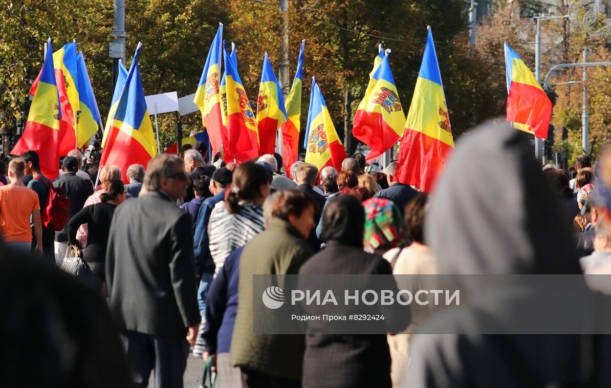 Акция протеста оппозиции в Кишиневе
