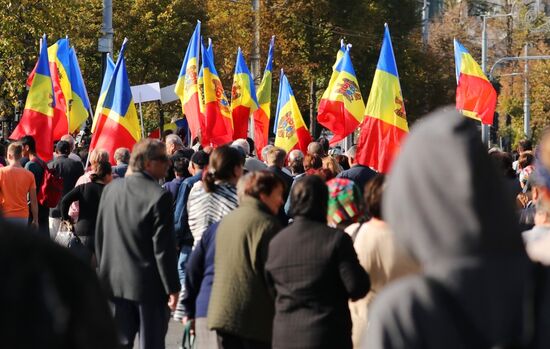 Акция протеста оппозиции в Кишиневе