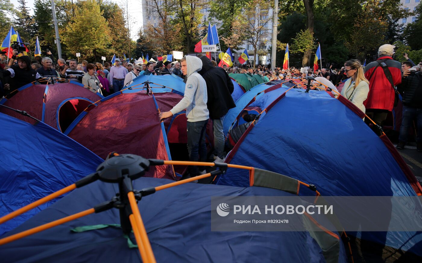 Акция протеста оппозиции в Кишиневе