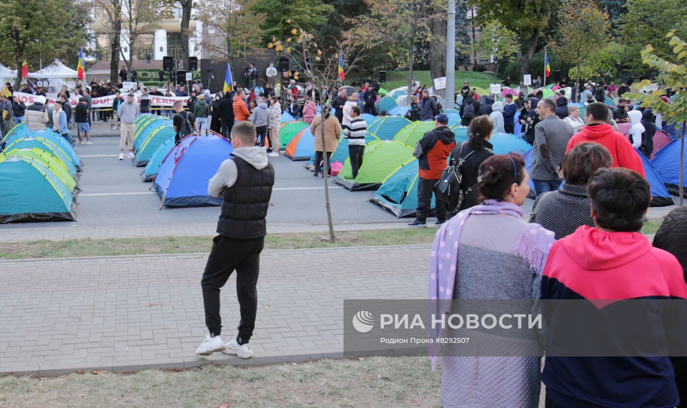 Акция протеста оппозиции в Кишиневе