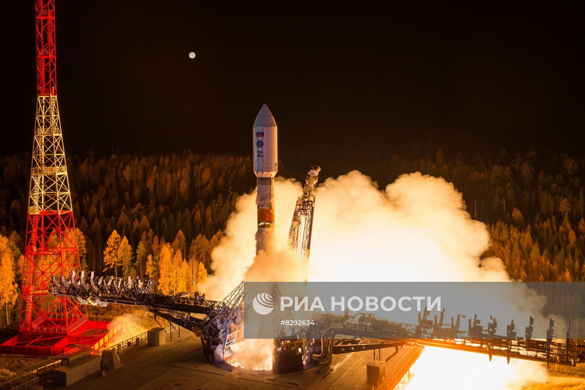 Пуск РН "Союз-2.1б" с космическим аппаратом "Глонасс-К" с космодрома Плесецк