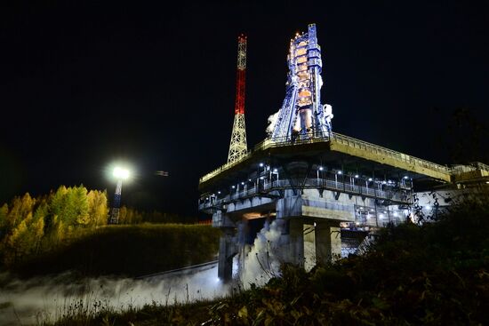 Пуск РН "Союз-2.1б" с космическим аппаратом "Глонасс-К" с космодрома Плесецк