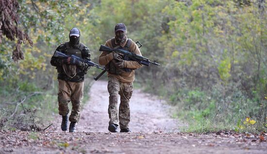 Установка мин сапёрами ЧВК "Вагнер"