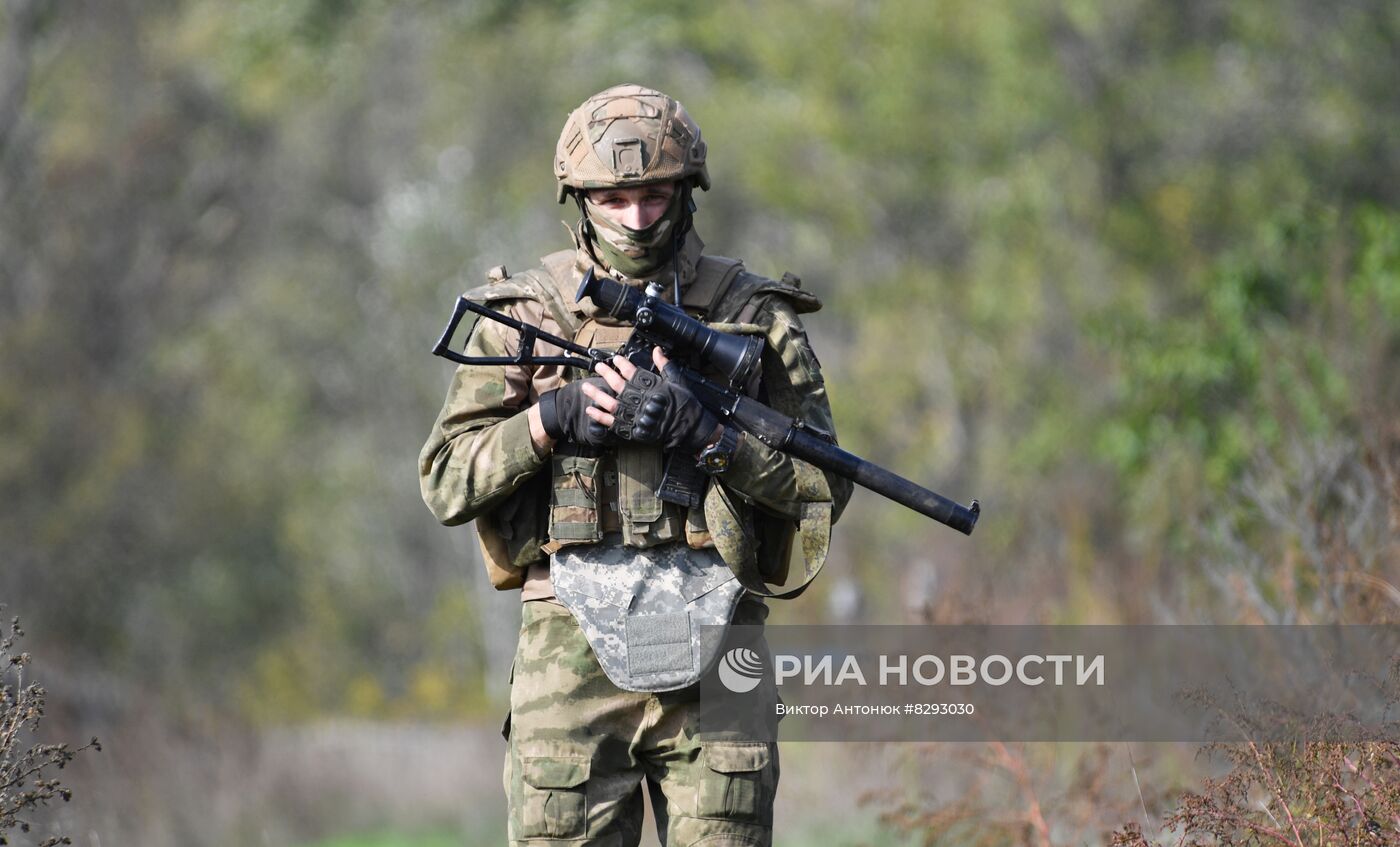 Установка мин сапёрами ЧВК "Вагнер"