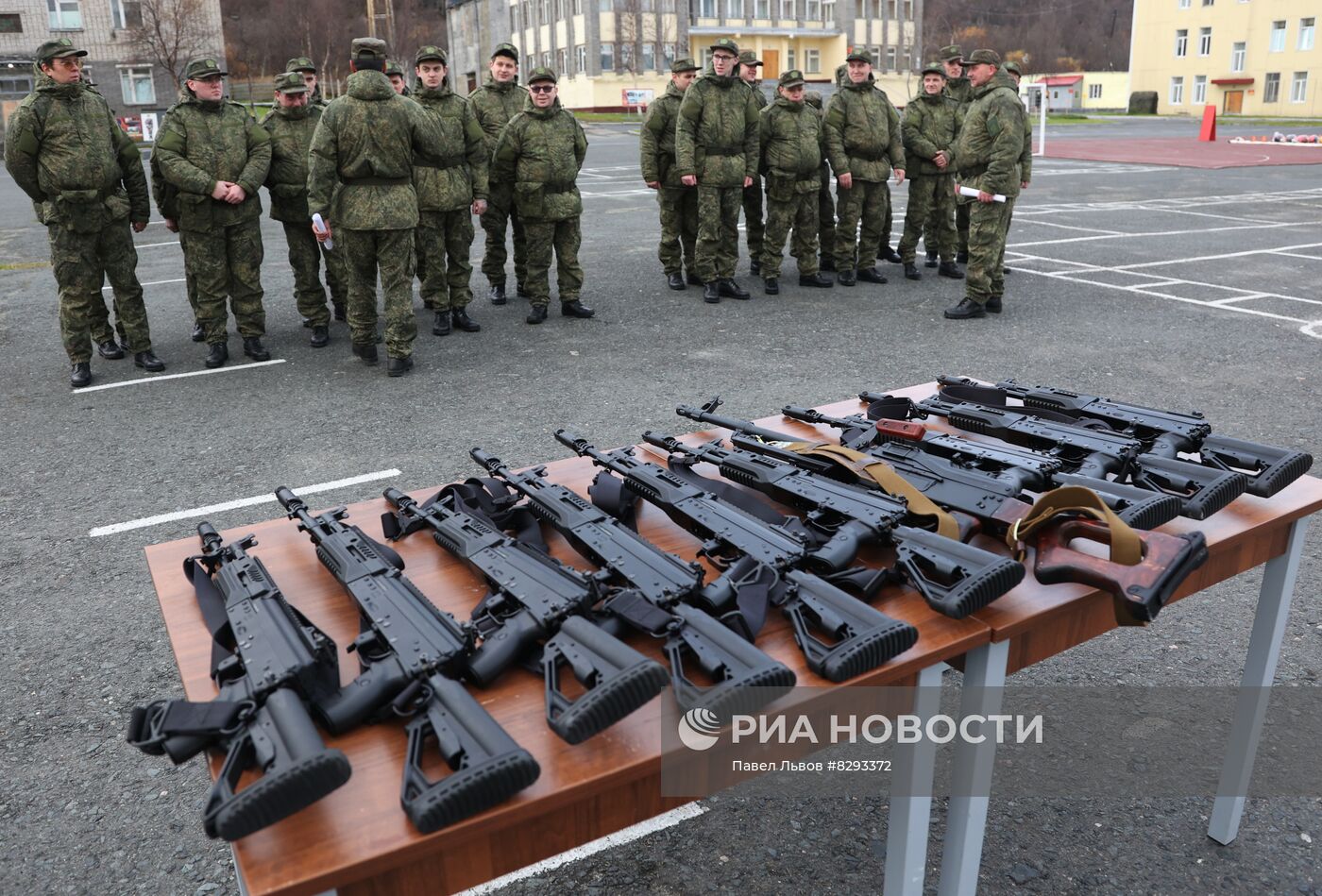 Военная подготовка мобилизованных в Мурманской области