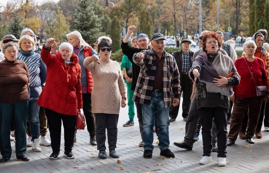 Акция протеста против антироссийской политики в Молдавии