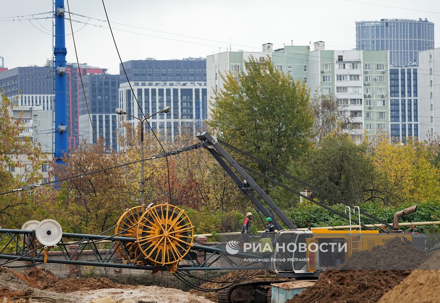 Строительство электродепо "Аминьевское"